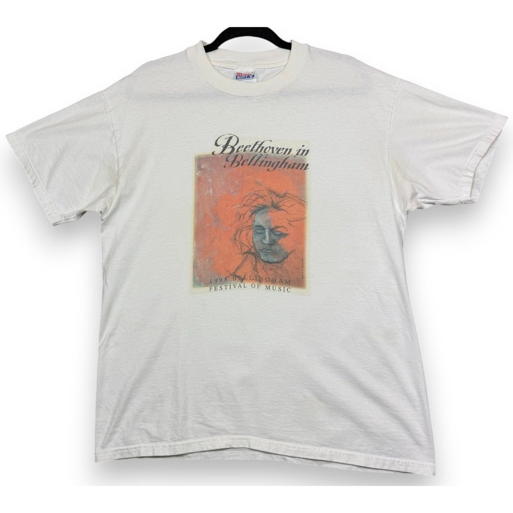 Vintage Beethoven in Bellingham Shirt White Adult L White 1998 Classical Music